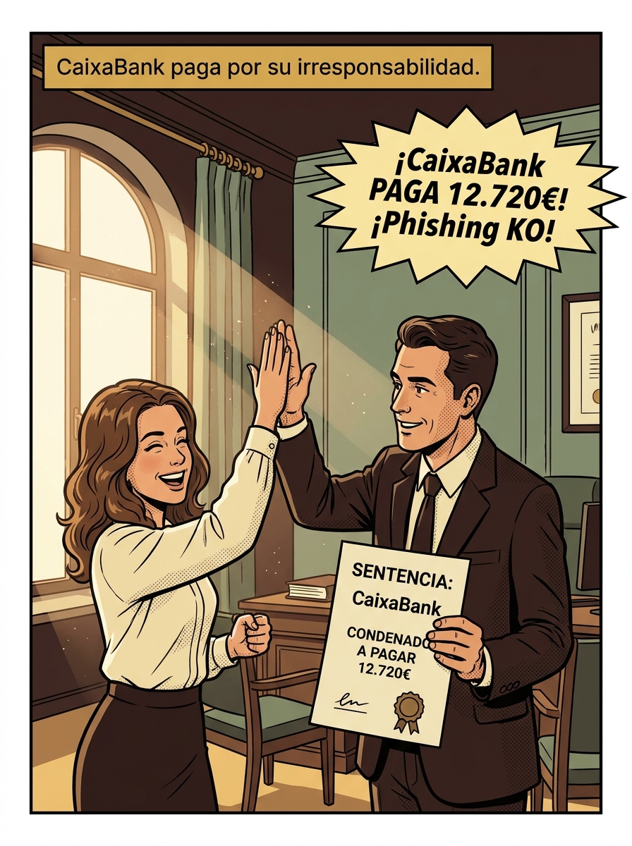 Infografía del caso: CaixaBank condenado: 12.720€ por phishing en Mollet del Vallès