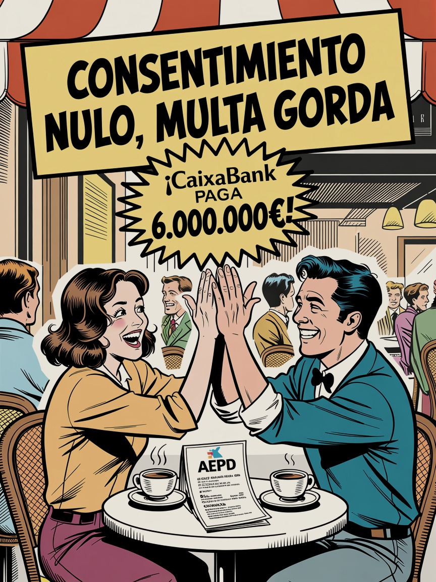 Infografía del caso: CaixaBank multado 6M€ por consentimiento inválido para perfiles