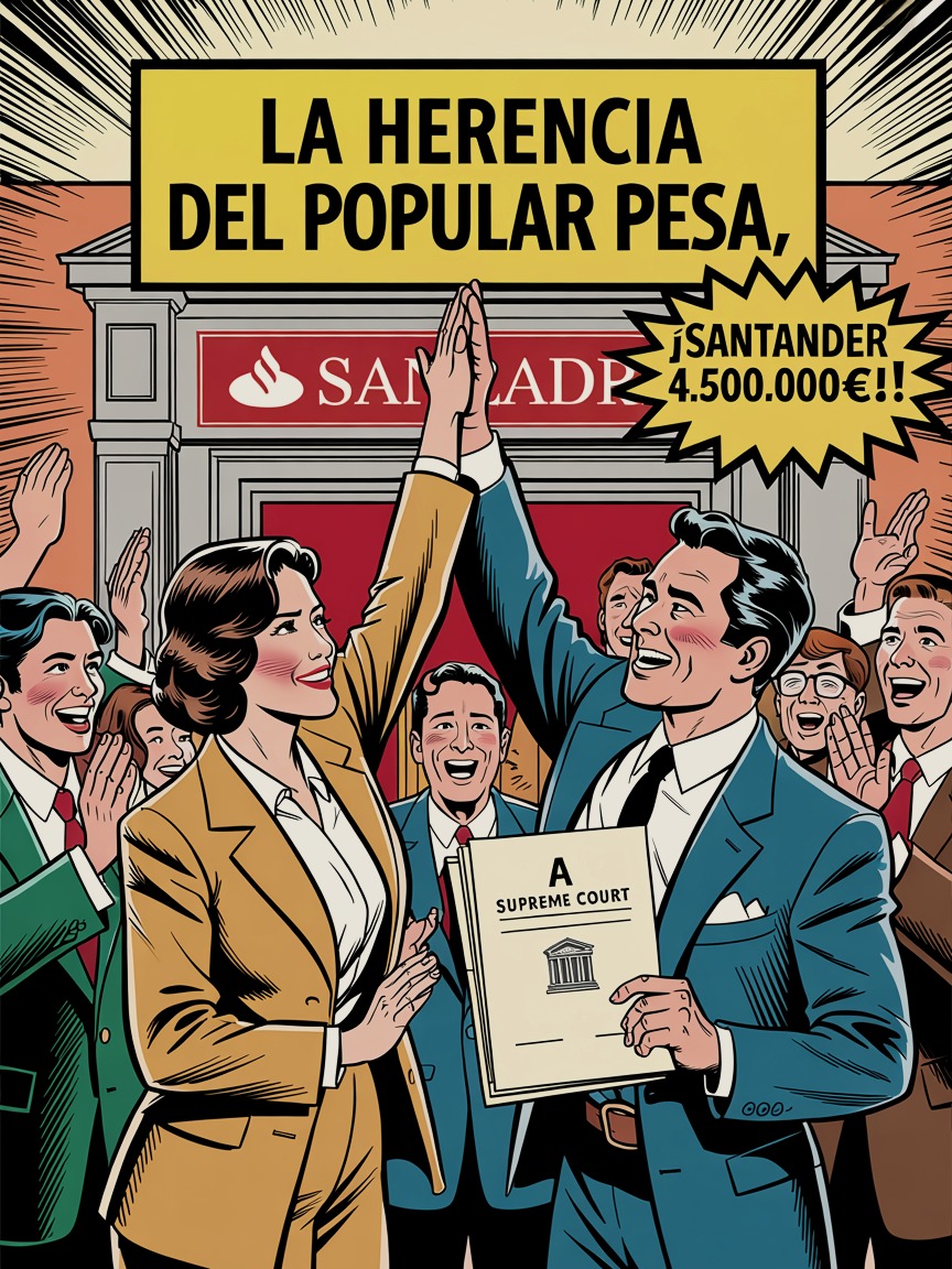 Infografía del caso: Santander paga multas heredadas del Popular: 4,5M€
