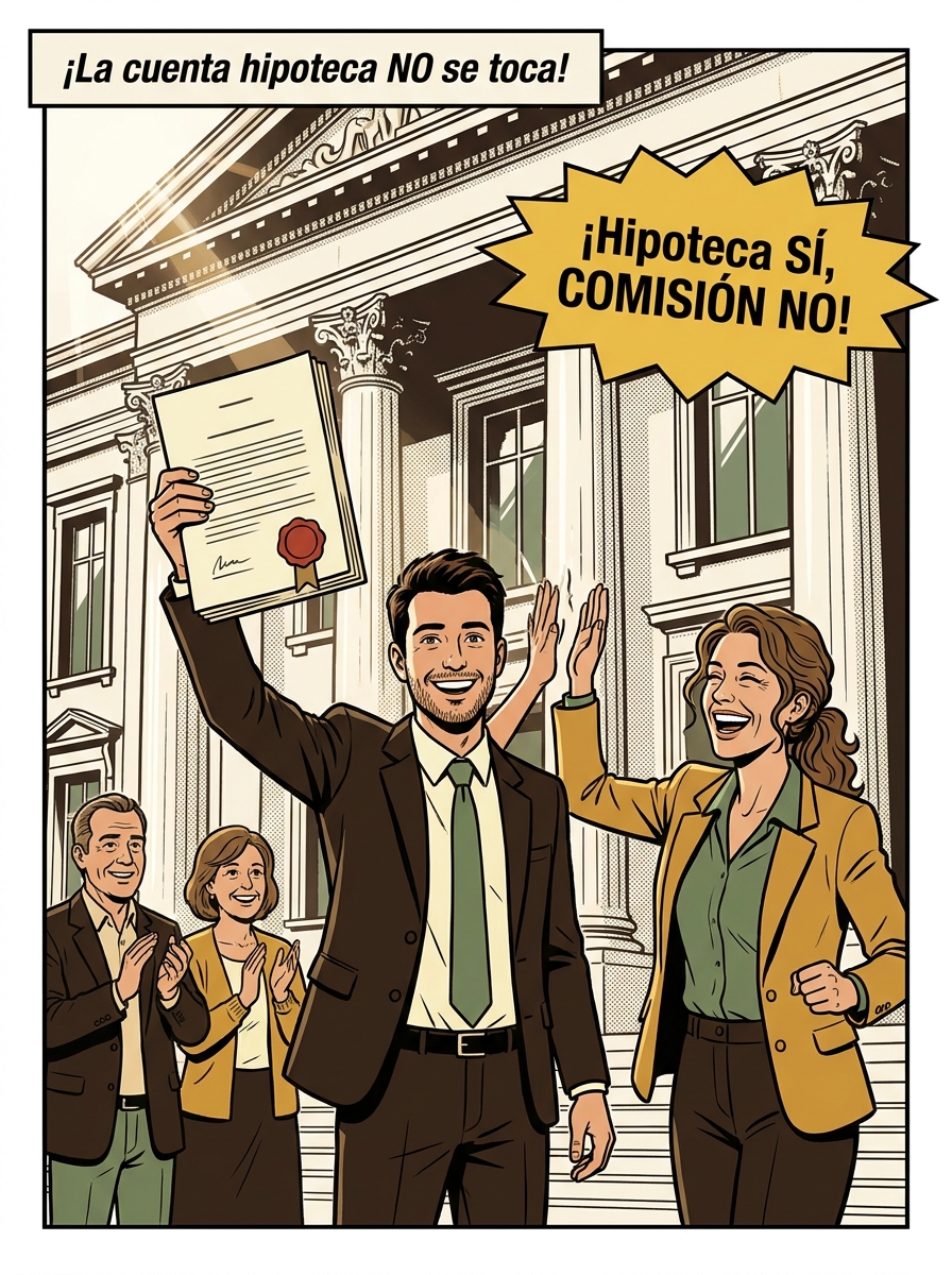 Infografía del caso: Sin mantenimiento en la cuenta de uso exclusivo para la hipoteca